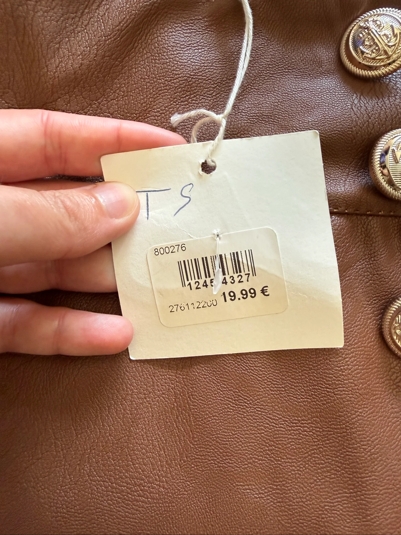 Short de talle alta en cuero marrón Nueva colección talla 36 S - nuevo con etiqueta – photo 7